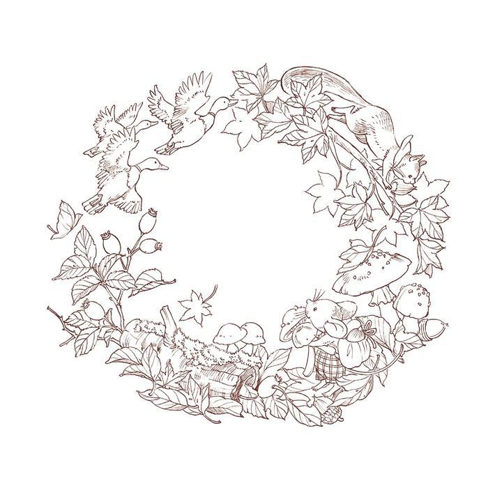 KODAWARI Coloring Book Series – Seasonal Wreaths: Plants and Friends