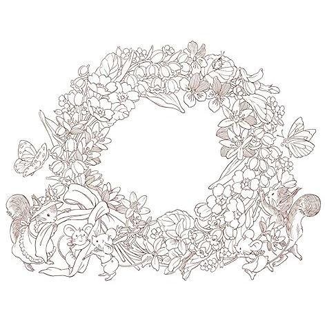 KODAWARI Coloring Book Series – Seasonal Wreaths: Plants and Friends