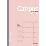 KOKUYO Campus Diary 2027 Monthly Block Planner – A5, Semi B5, A6, B6 | 3 Colors