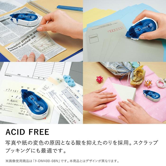 KOKUYO DOTLINER Strong Adhesive Tape Glue – Transparent Mechanism | 4 Colors