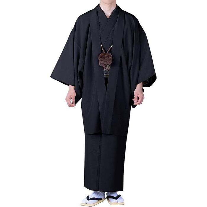 Kyoetsu Men’s Kimono & Haori Set – Pongee Fabric (Available in 3 colors)