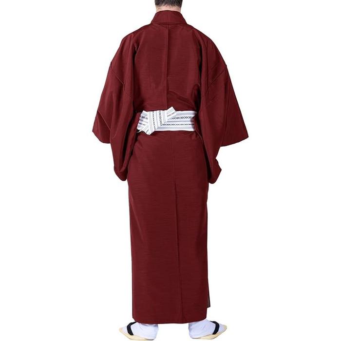 Kyoetsu Men’s Kimono – Pongee Fabric, Japanese Traditional Wear (Available in 3 colors)