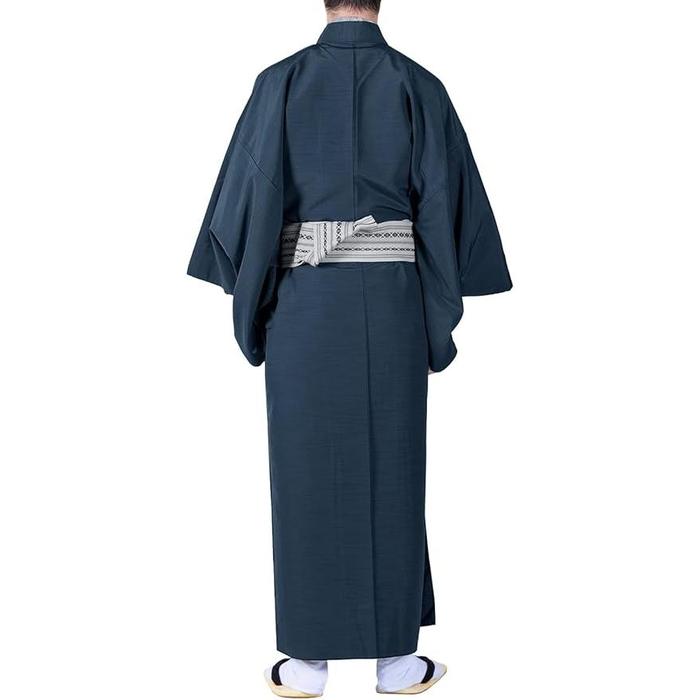 Kyoetsu Men’s Kimono – Pongee Fabric, Japanese Traditional Wear (Available in 3 colors)