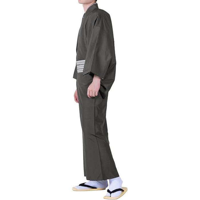 Kyoetsu Men’s Kimono – Pongee Fabric, Japanese Traditional Wear (Available in 3 colors)