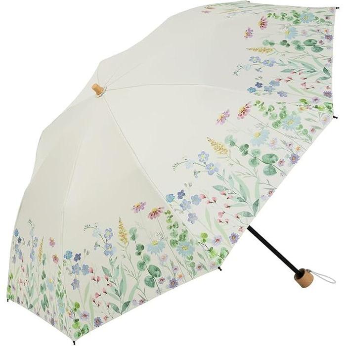 LIEBEN Folding Parasol – Cool Plus UV Thermal Shielding, Women's Umbrella, Botanical pattern