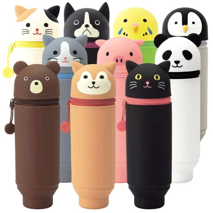 LIHIT LAB. PuniLabo Stand Pen Case BIG – 10 Animal Designs
