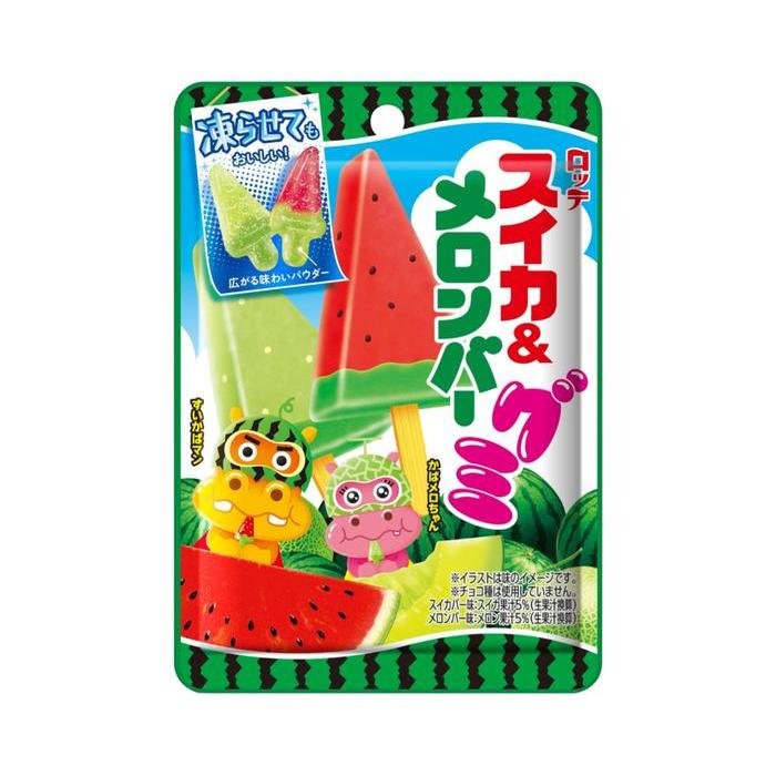 Lotte Watermelon & Melon Burgummy – Juicy Assorted Gummies, 73g
