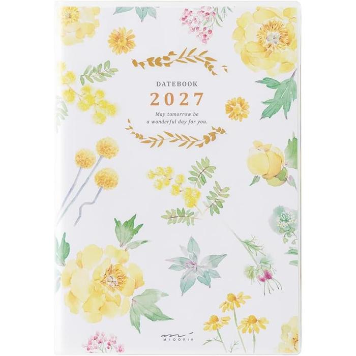 MIDORI Pocket Diary 2027 – Dog / Country Time Floral / Tri Pattern, A6 & B6