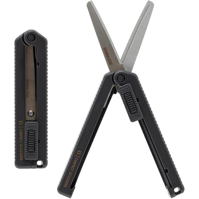 MIDORI XS Compact Scissors – Retractable Stainless Steel Blade, 4 Colors
