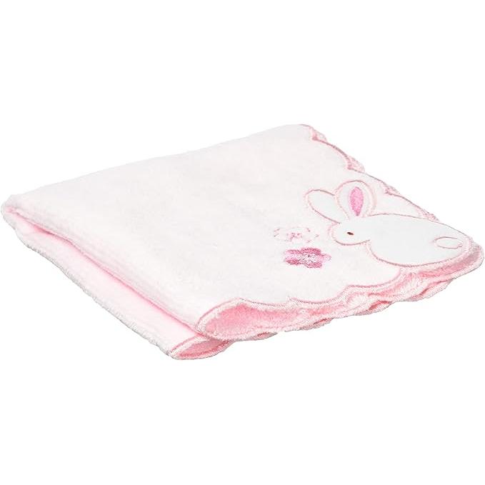 Maruzen Mini Towel – Fluffy Rabbit with Sakura, Soft Cotton 25×25cm