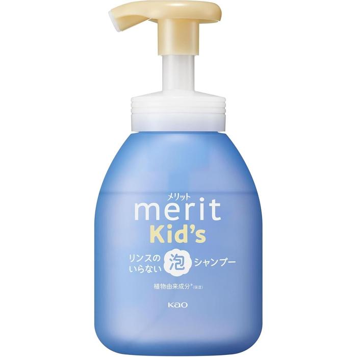 Merit Kids No Rinse Foam Shampoo Pump – Gentle & Convenient, 330 ml [Alcohol-Free]