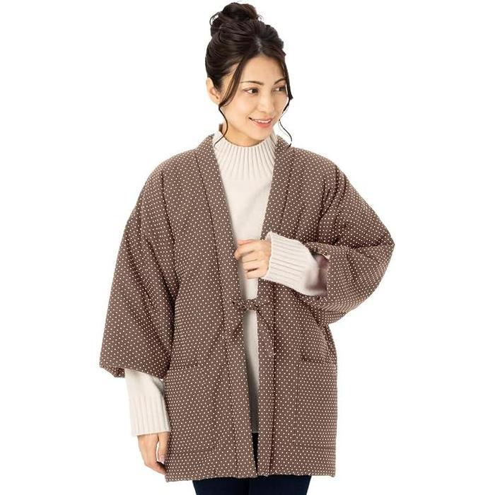 Watanosato Women's Kurume Dobby Hanten 8080 – Cotton-Filled Japanese Winter Jacket, 6 Designs