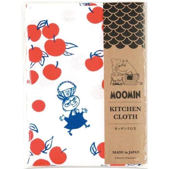 Miyamoto Towel – Japanese Kitchen Cloth 34×70cm – Moomin Little My & Apples