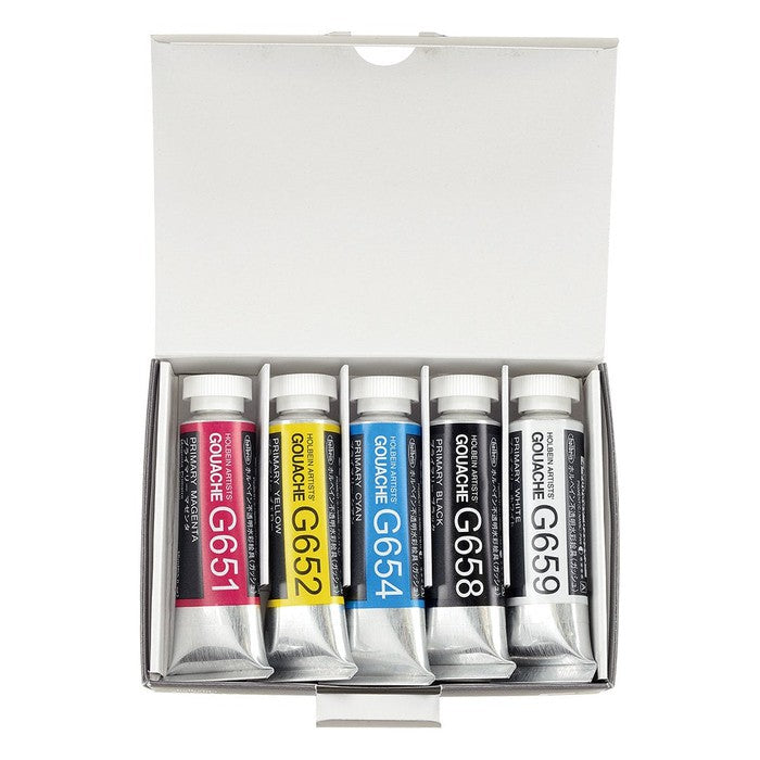 Opaque watercolor paint Gouache 15ml G741 5 basic colors set