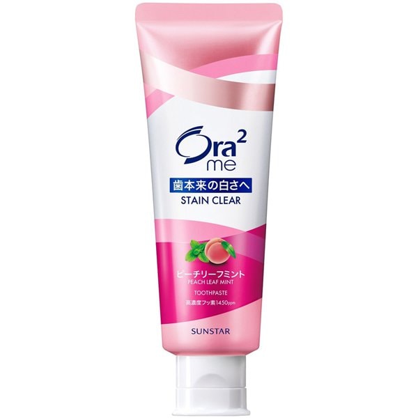 Ora2 Me Stain Clear Toothpaste Peach Leaf Mint 130g [Alcohol-free]