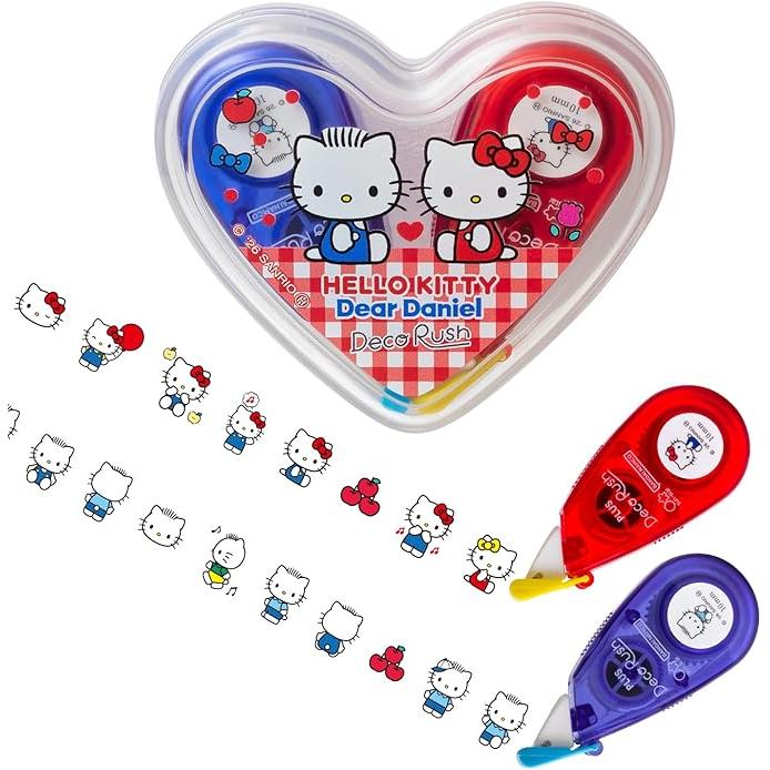 PLUS Decorush Sanrio Characters Heart Case Set – Decoration Tape, 4 Designs