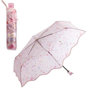 Wpc. Pale Stone Umbrella Mini – Folding Clear Rain Umbrella, Terrazzo Design
