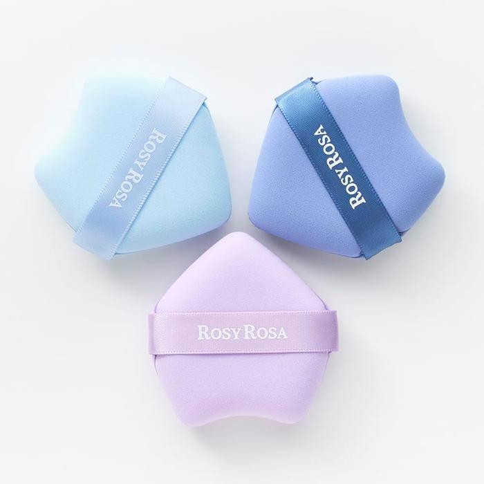 ROSY ROSA Multi Foundation Puff 3P – 3 Colors with Soft Case