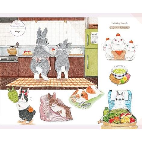 Rabbits and Nostalgic Japanese Scenery – KODAWARI Coloring Book Series