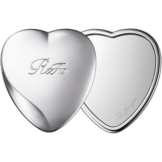 ReFa HEART MIRROR Lightweight Compact Hand Mirror with Case