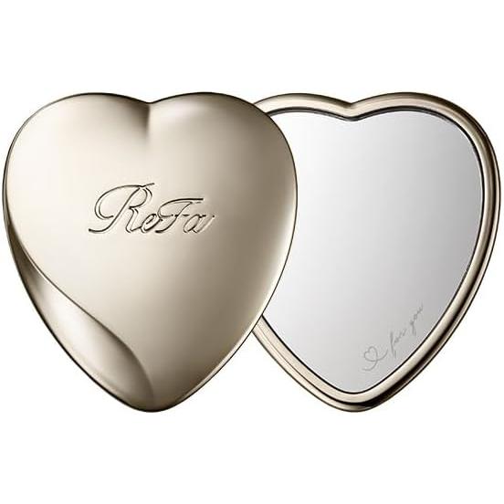 ReFa HEART MIRROR Lightweight Compact Hand Mirror with Case