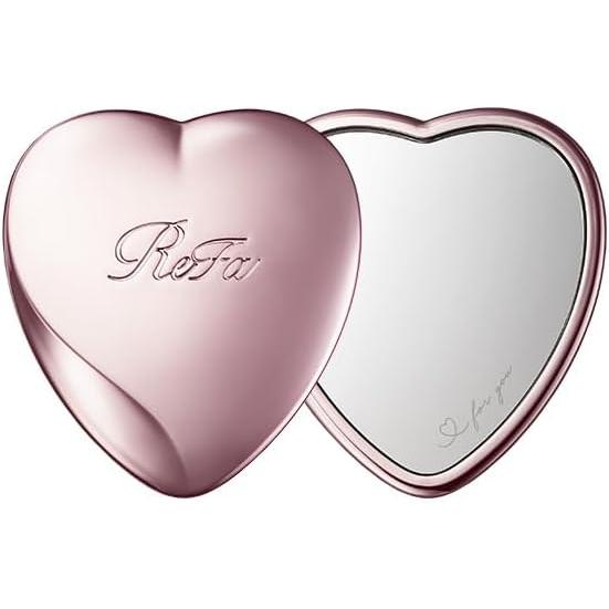 ReFa HEART MIRROR Lightweight Compact Hand Mirror with Case