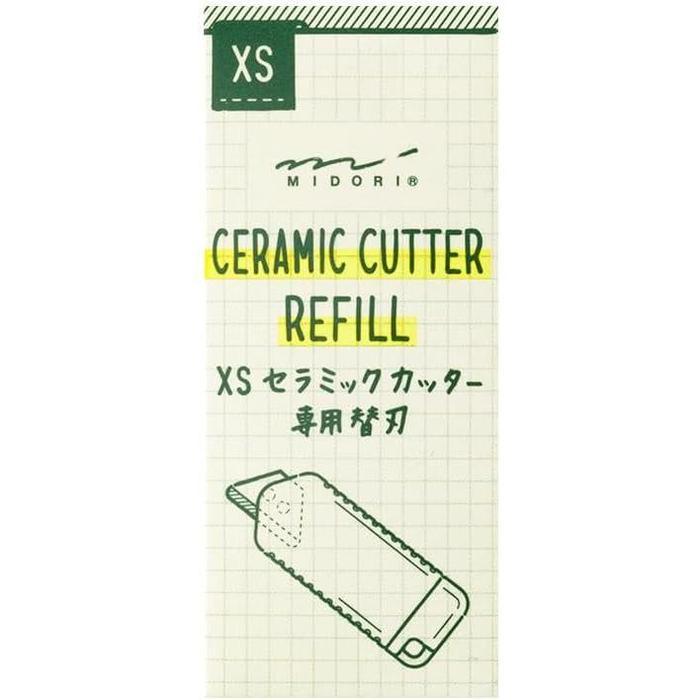 MIDORI XS Ceramic Cutter – Ultra-Compact Refillable Cutter, 4 Colors + Replacement Blade