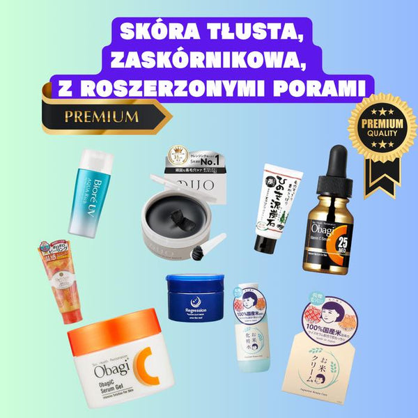 PREMIUM Japanese Care Set - OILY SKIN, BLACKHEADS,ENLARGED PORES