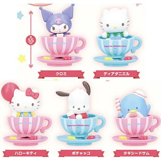 Shaky! Sanrio Characters Coffee Cup Gashapon – Complete 5 - Gacha-Gacha Capsule Toy-1 Random Figure