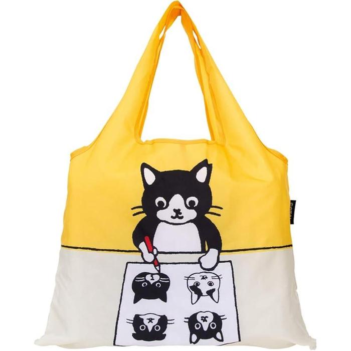 Shirokuro-san Irasshai Foldable 2-Way Eco Bag – Large Capacity Shopping Tote