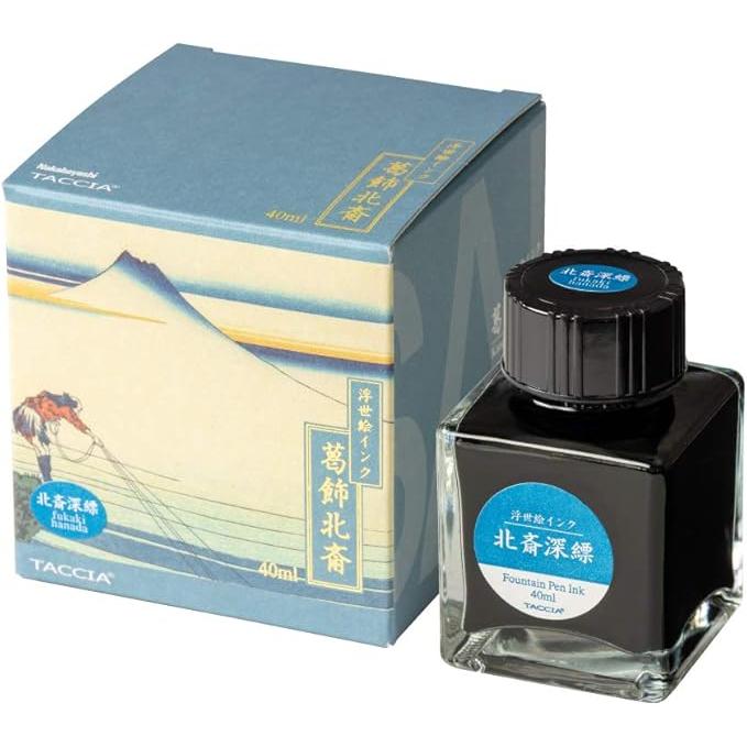 TACCIA Ukiyo-e Fountain Pen Ink – Katsushika Hokusai Collection, 40 ml, 4 Colors