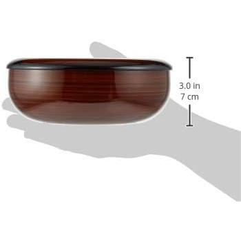 TATSU-CRAFT Pastry Container with Lid Heathered 18cm | Japanese Kishu Lacquerware Candy & Cookie Bowl