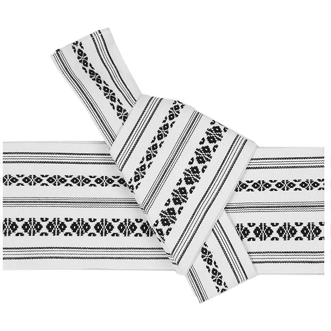 TOUWA Cotton Obi – Kenjo Pattern, Easy-Fit Kimono Belt (Available in 8 Colors)