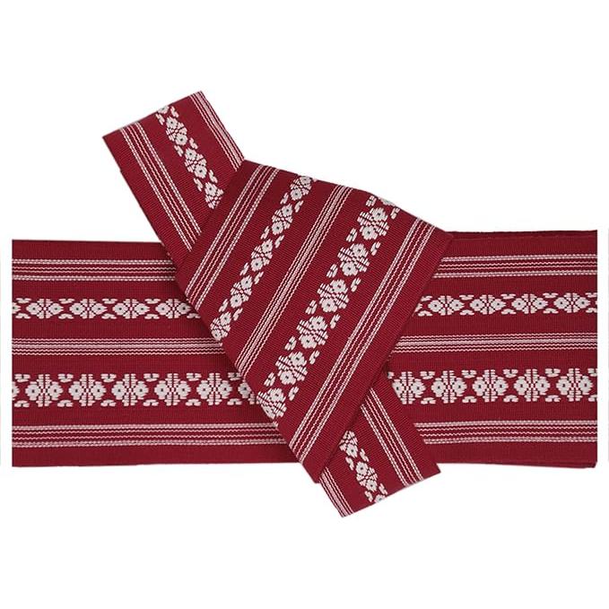 TOUWA Cotton Obi – Kenjo Pattern, Easy-Fit Kimono Belt (Available in 8 Colors)