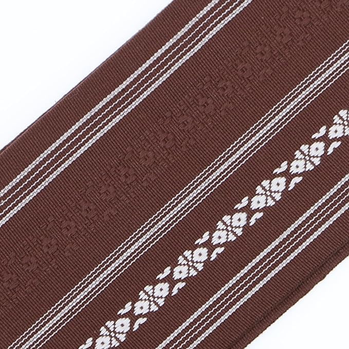 TOUWA Cotton Obi – Kenjo Pattern, Easy-Fit Kimono Belt (Available in 8 Colors)