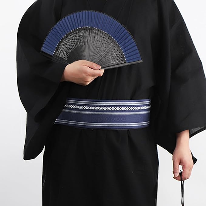 TOUWA Cotton Obi – Kenjo Pattern, Easy-Fit Kimono Belt (Available in 8 Colors)
