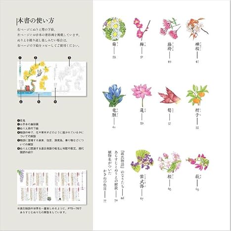 The Tale of Genji – Flower Coloring Book (U-CAN At-Home Series)