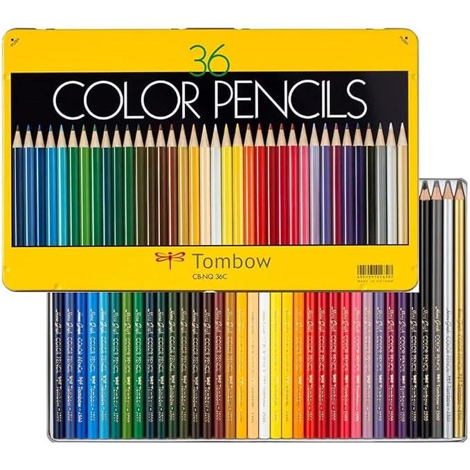 Tombow NQ Colored Pencils 36 Colors – Tin Case Set
