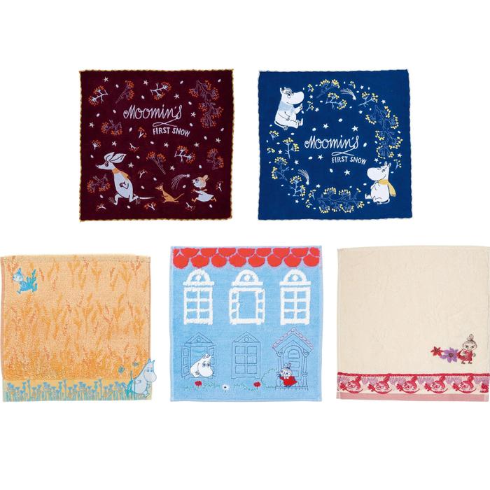 Marushin MOOMIN Mini Hand Towel Cotton 100% 25×25cm – Pocket Size (Part 2)