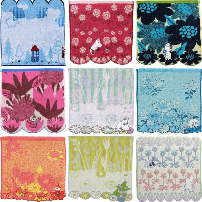 Marushin MOOMIN Mini Hand Towel Cotton 100% 25×25cm – Pocket Size (Part 4)