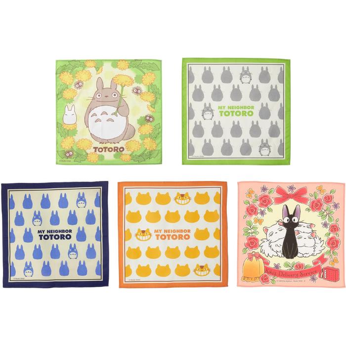 Marushin Studio Ghibli Handkerchief – Cotton Antibacterial Pocket Handkerchief 30 × 30 cm