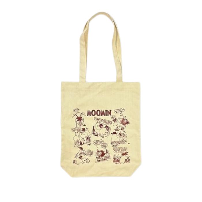 MOOMIN Canvas Tote Bag with Inner Pocket A4 Size (Blue / Pink / Yellow)