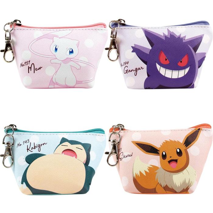 Pokémon Triangle Mini Pouch – Mew, Gengar, Snorlax & Eevee