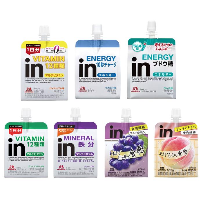 Morinaga i Gelé Japansk Næringsgelé Drikk – Energi, Vitaminer, Mineraler & Frukt | 150–180g