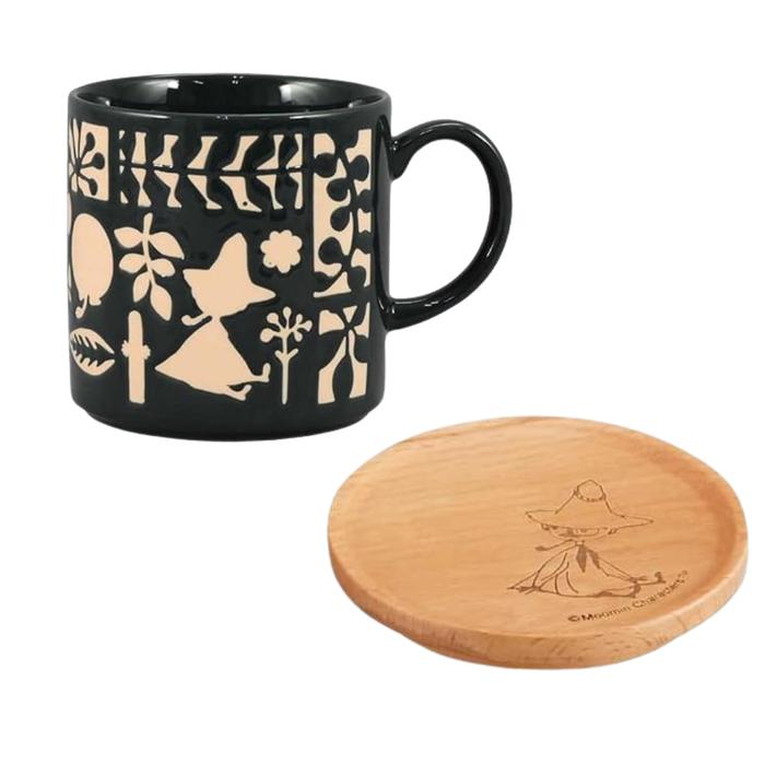 Moomin Ceramic Mug with Wooden Coaster – 300 ml | Yamaka Japan