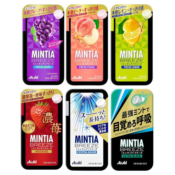 Asahi Mintia Breeze Sugarless Tablets – Japanese Refreshing Mints (Various Flavors)