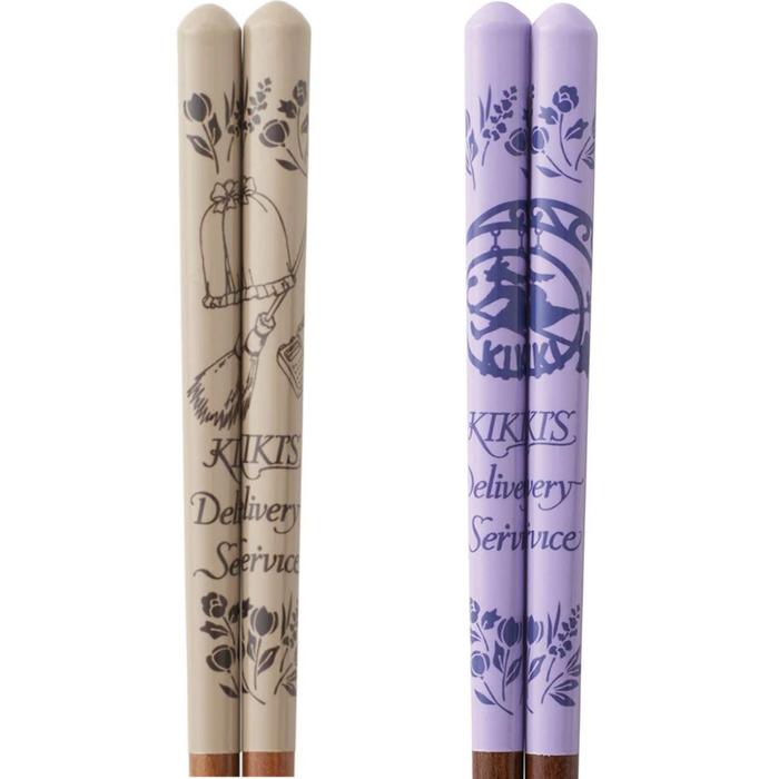Skater Kiki’s Delivery Service Lacquered Wooden Chopsticks 21cm – Studio Ghibli (Brown / Purple)