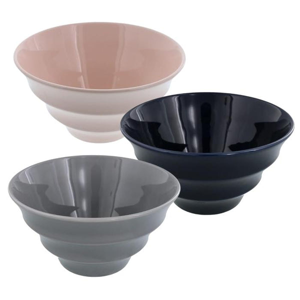 EAST Table Lightweight Ramen Donburi Bowl – Color Border Design, 19 cm (Multiple color options)
