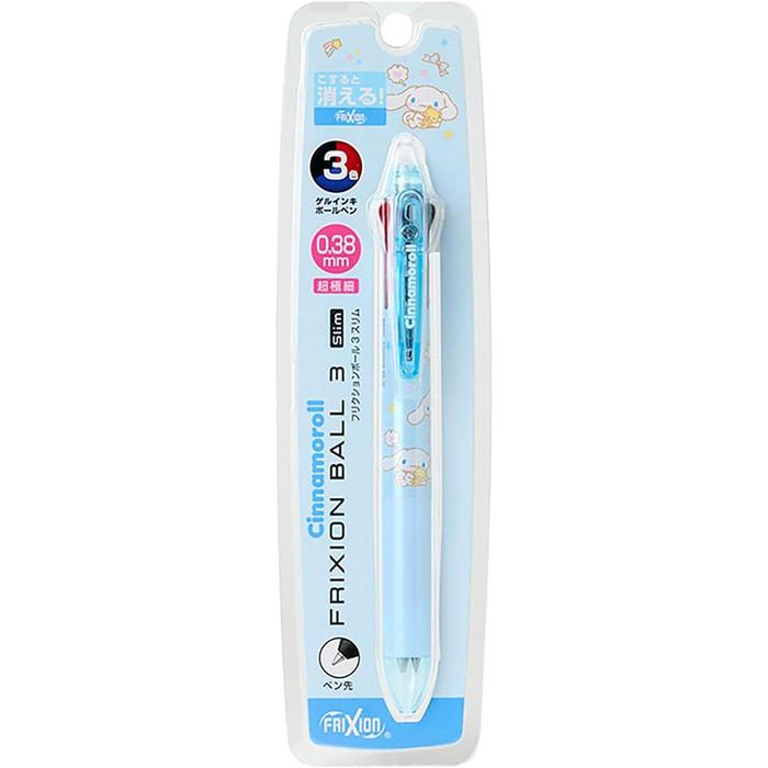 [Variants] Sanrio FriXion Ball 3 Slim – Erasable 3-Color Pen, Cute Japanese Stationery