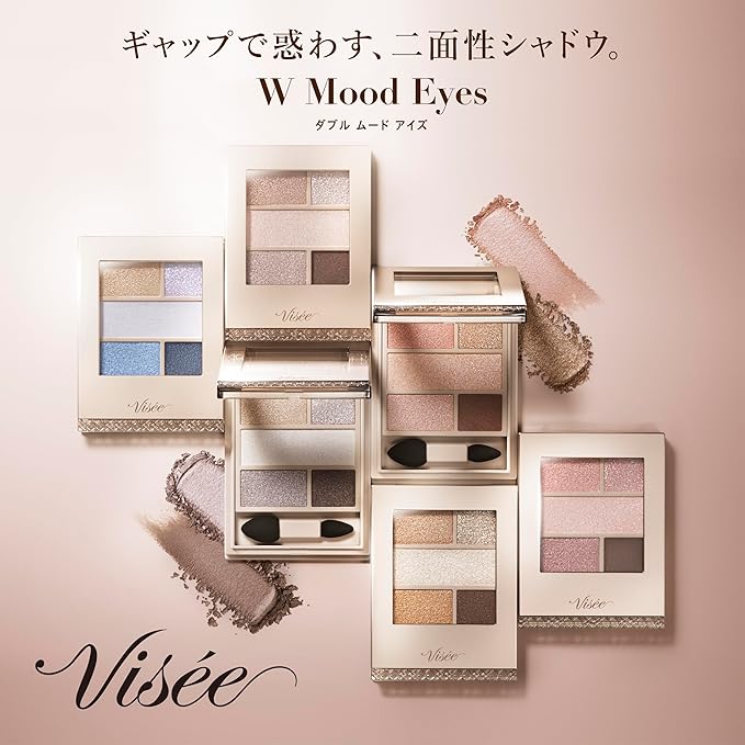 Visee Double Mood Eyes 4.8g – Dual-Finish 5-Color Eyeshadow Palette